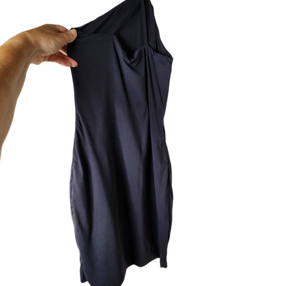 Kookai bodycon dress size 10 snug fit rue collar crossback black mini dress - Picture 2 of 8